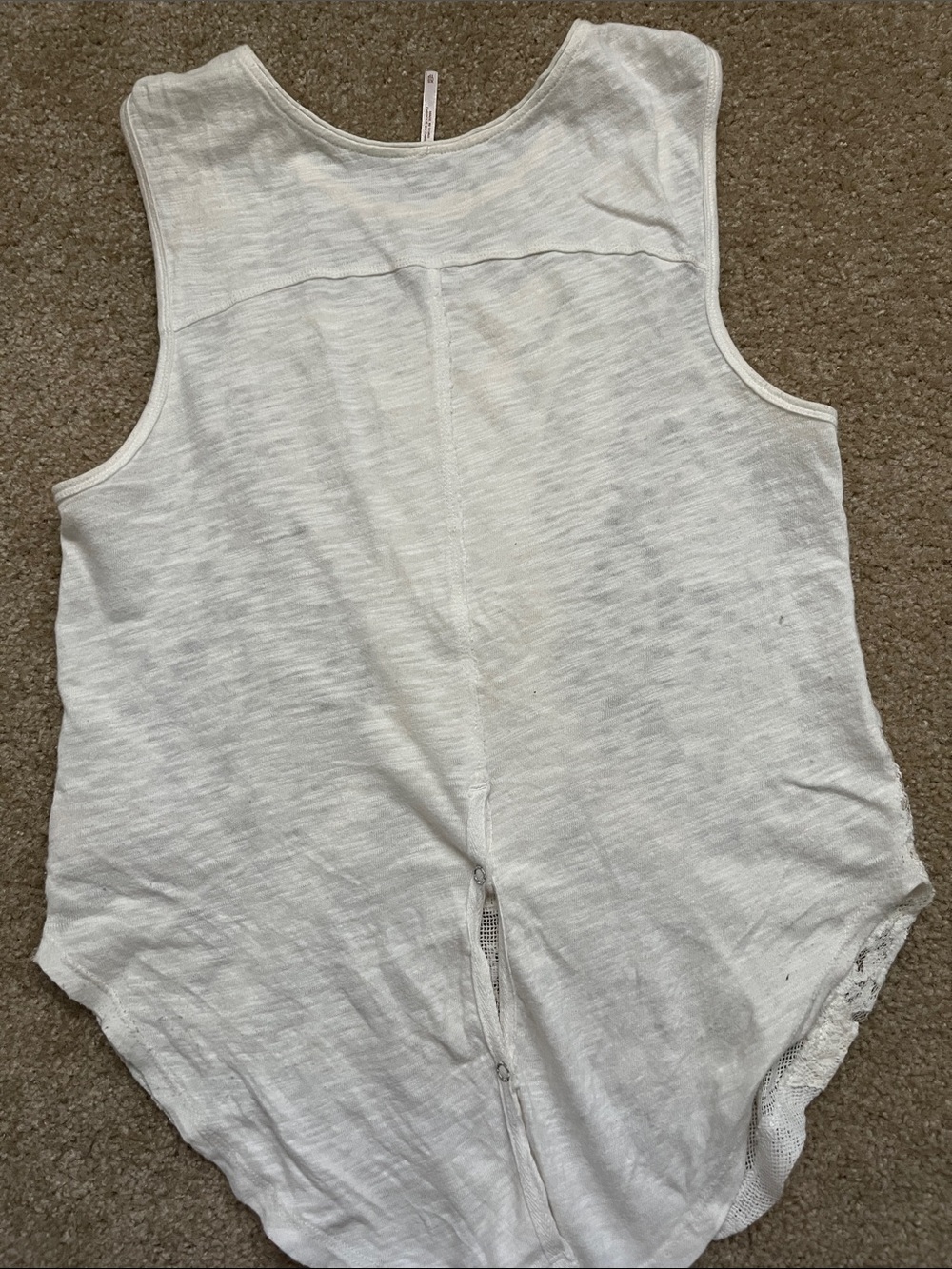 Free People Ivory Crochet Lace Tank Top - Picture 3 of 3